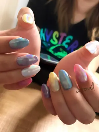 ロング ネイル ツメトマツゲ .のネイルデザイン