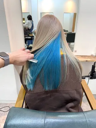 ロング カラー パーマ/透明感カラー /ボブ/吉田一生のヘアスタイル