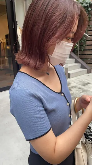 ミディアム レイヤーカット/ 透明感カラーmikuのヘアスタイル