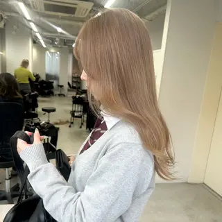 セミロング カラー ハイトーン ayane💖のヘアスタイル