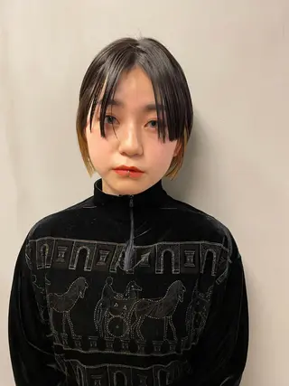 ミディアム カラー パーマ ヘアアレンジ メンズ キッズ ネイル マツエク・マツパ アイブロウ tatsumi/ボブ ウルフ/レイヤーのヘアスタイル