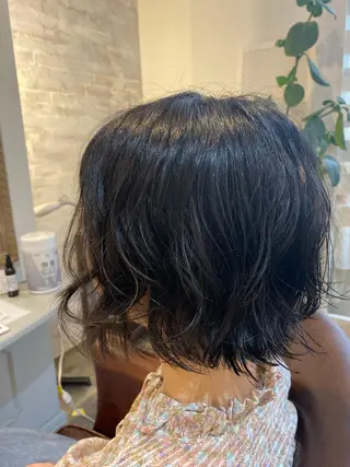 ショート パーマ Un  Seul所属・福嶋 愛のヘアスタイル