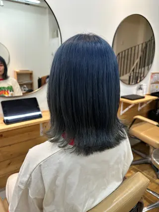 ミディアム 大阪　美容師 ゆいのヘアスタイル