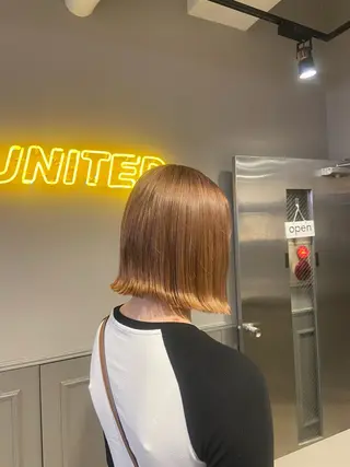 ショート カラー ヘアアレンジ flammeum所属・ハイトーン/ボブ /misakiのヘアスタイル