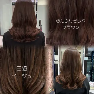 ミディアム カラー 韓国っぽ透け感カラー マンツーマン🫧なおのヘアスタイル