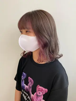 カラー nono/パーマ /顔まわりカット🐈のヘアスタイル