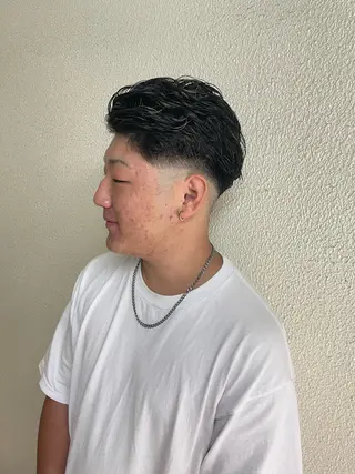 ミディアム パーマ メンズ 辻堂メンズ特化 YU-YAのヘアスタイル