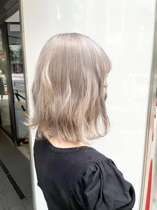 ミディアム カラー レイヤー/ハッシュ 渋谷/サッタのヘアスタイル