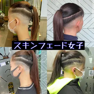 ロング Le'a所属・渋谷/フェード/ 國分 翔のヘアスタイル