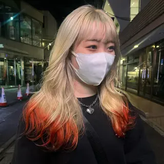 ロング カラー ヘアアレンジ ボブハイトーン🦖 デザインMAMIのヘアスタイル