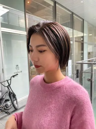ショート 栄　mighty by H所属・不破一輝/栄/矢場町 ボブ/レイヤー/艶髪のヘアスタイル