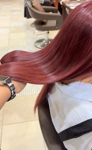 ロング カラー 【暖色ハイトーン】 HARUNA🌼のヘアスタイル