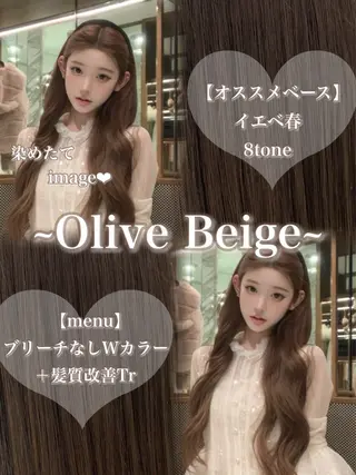 ロング カラー 盛れる上質ワンホン ヘア🤍YUME🤍のヘアスタイル