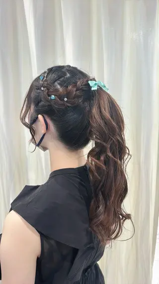 ロング ヘアアレンジ 韓国/アイドルヘア 🎀みづきのヘアスタイル