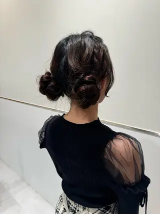 ロング ヘアアレンジ ヘアアレンジ/ 透明感カラー/まひろのヘアスタイル