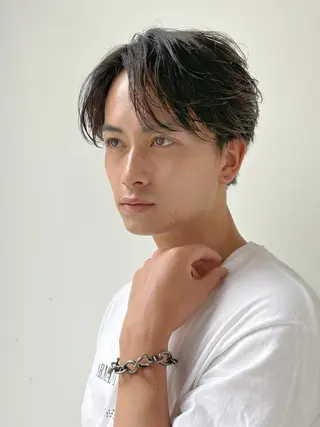 メンズ ✂️スタイリスト フェザーパーマ✨陽気のヘアスタイル