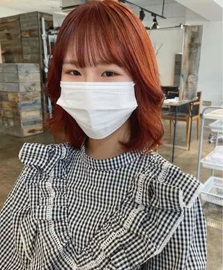 ミディアム ✨艶ブリーチカラー ✨四ノ宮裕己のヘアスタイル