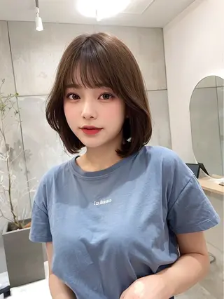 ショート カラー ボブ特化型美容師/赤 み消しカラー/ももかのヘアスタイル