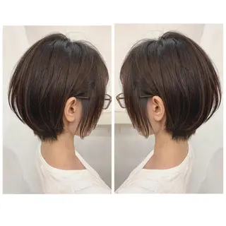 ショート カラー 京都大人女性ショート 徒歩1分/秋山のヘアスタイル