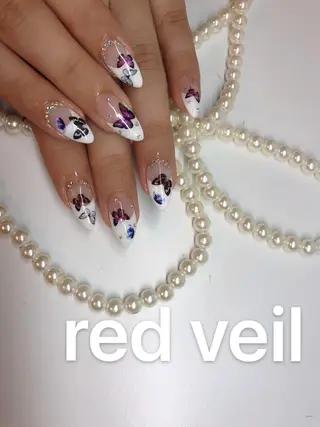 セミロング ネイル 長さ出し専門 nynaのネイルデザイン