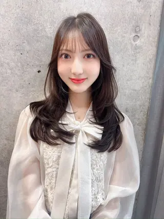 セミロング カラー youres  hair恵比寿本店所属・小山潤/韓国レイヤー /ヘアケアマイスターのヘアスタイル