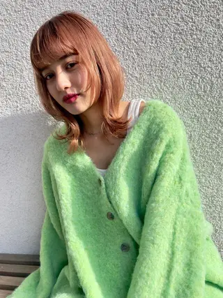 ミディアム カラー 嶋佐 昌大 シマサマオのヘアスタイル