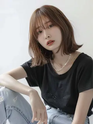 ミディアム 🟢レイヤーカット/ ハセガワ🟢のヘアスタイル