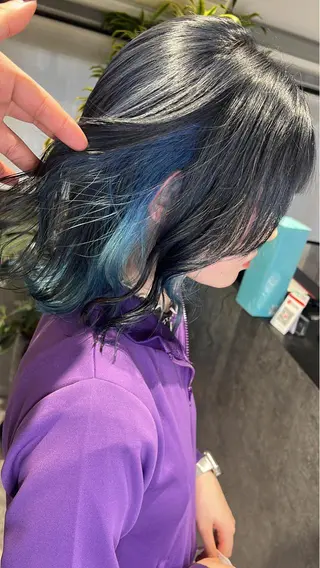 ミディアム カラー mimiiy梅田 中崎町ハイトーンのヘアスタイル