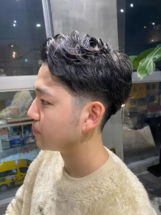 ショート パーマ メンズ Agu hair lore沼館店所属・八戸パーマ/メンズパ ーマ/シンゴ。のヘアスタイル