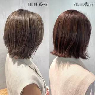 ミディアム カラー DX SHARE SALON所属・matka白髪ぼかし 大人ヘア/KEIKOのヘアスタイル