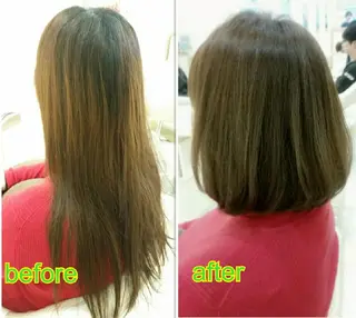 ミディアム カラー 須賀 一美のヘアスタイル