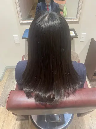 ロング あいさ🤍ムラ無しカ ラー🤍のヘアスタイル