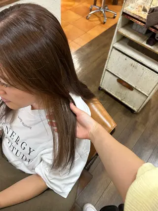 ロング カラー 徳 永のヘアスタイル