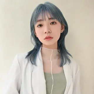 ミディアム カラー Inity心斎橋/ クルミのヘアスタイル