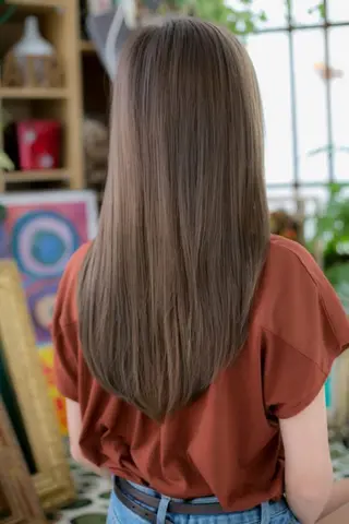 ロング カラー 土井 美奈代のヘアスタイル