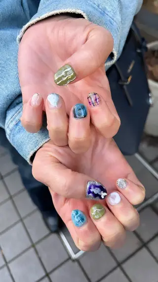 ネイル 🦋女子ウケメンズ パーマYUI🦋のヘアスタイル