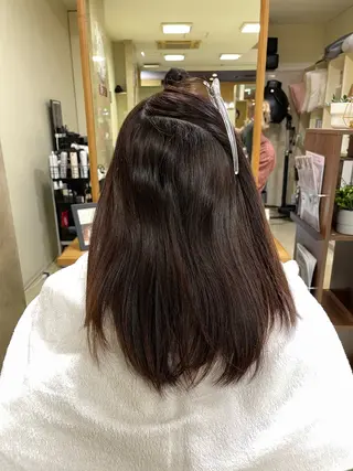 セミロング CARE SHINSAIBASHI所属・縮毛・酸性ストレート 特化のヘアスタイル