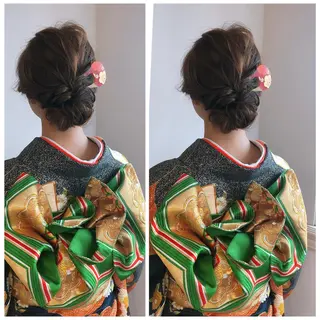 ヘアアレンジ ビーアトリエ目黒所属・ヘアセット着付け目黒 駅すぐ　松永香代子のヘアスタイル