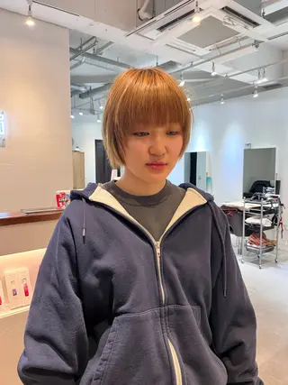 ショート カラー benji 学芸大学所属・似合わせパーマ 🌱ショート/緒方椋のヘアスタイル