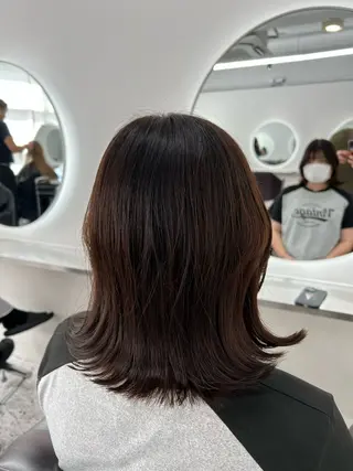 ミディアム カラー ヘアアレンジ 銀座terrace所属・🫧透明感／艶カラー 🫧Ryuseiのヘアスタイル