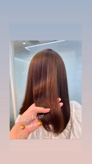 ミディアム カラー 似合わせカラー/艶 髪質改善/ヨシザキのヘアスタイル