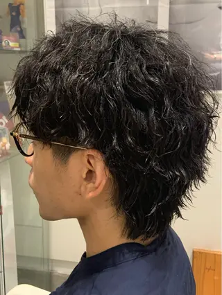 パーマ メンズ 原谷 一成のヘアスタイル