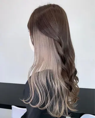ロング LINOET名古屋所属・ダブルカラー🩶上村 純妃🩶名駅徒歩5分のヘアスタイル
