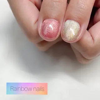 ネイル Rainbow nailsくろちゃんのネイルデザイン