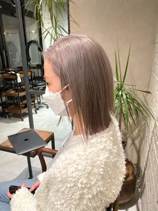 セミロング カラー opus 店長大和 レイヤー/赤み消しのヘアスタイル