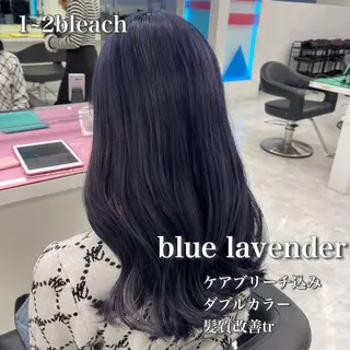 セミロング カラー ハイトーン/ダブルカ ラー/RINKA🎀のヘアスタイル