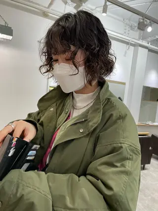 ショート カラー パーマ ヘアアレンジ キッズ ネイル マツエク・マツパ アイブロウ パーマ/透明感カラー /ボブ/吉田一生のヘアスタイル