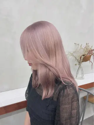 セミロング カラー 似合わせカット/ ハイトーン/aoiのヘアスタイル