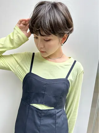 ショート ショート ボブ 梅田 木戸健人のヘアスタイル