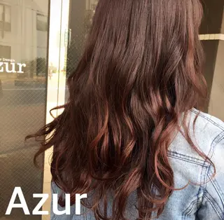 セミロング カラー HairDesign Azurのヘアスタイル